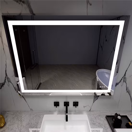 UL CE cUL Decorazioni per la casa da parete Mobili per saloni Trucco Cosmetico Smart Vanity Light Illuminato Illuminato Retroilluminato Specchio da bagno a LED con luci Antiappannante Bluetooth